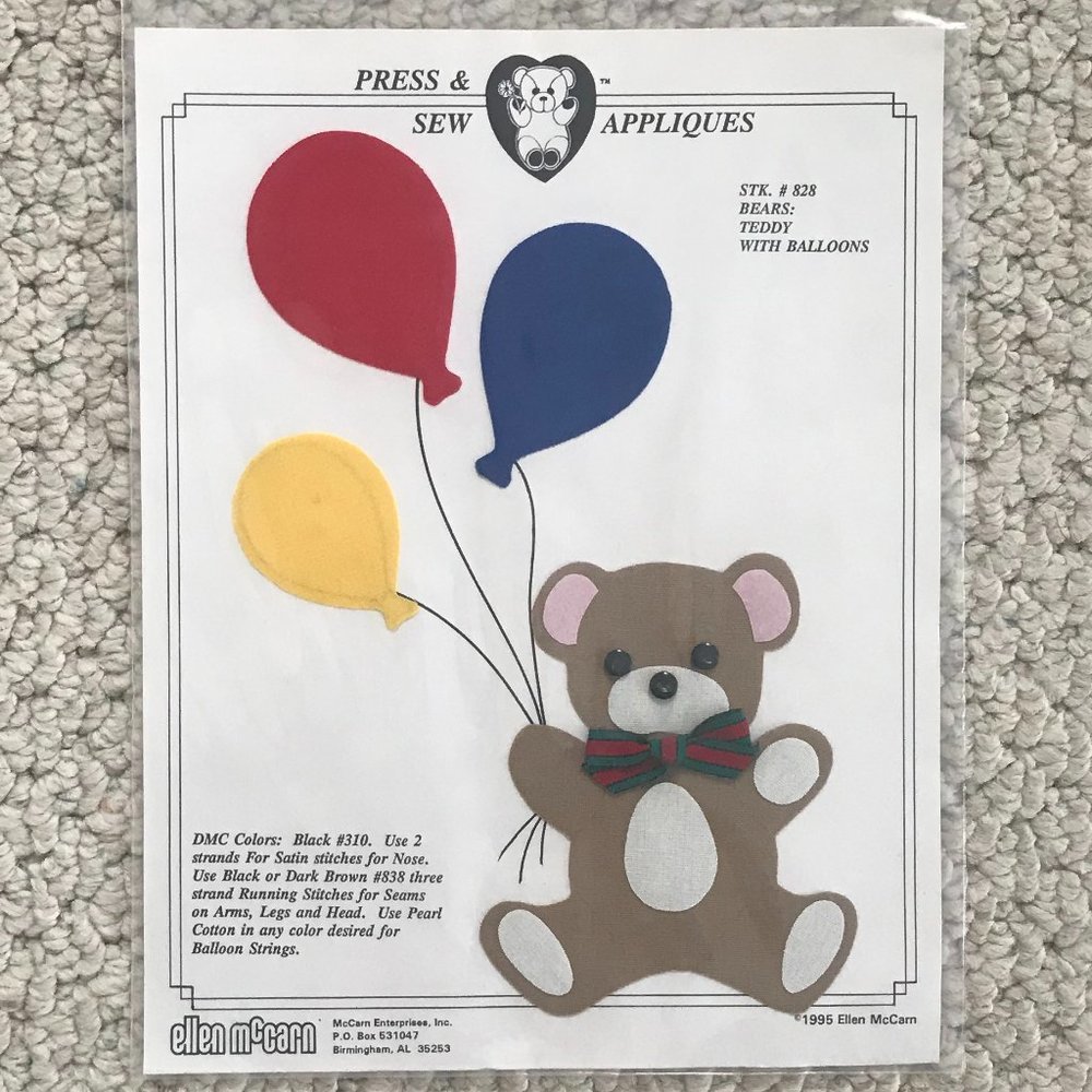 Press & Sew Cute Applique VTG
